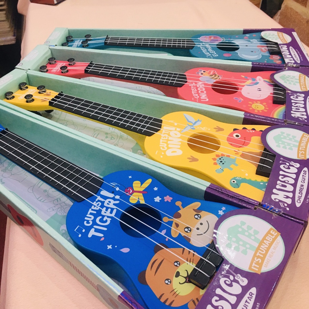 Đàn ukulele guitar mini giá rẻ cực bền đồ chơi cho bé nhỏ tập ghita nhiều mẫu siêu xinh có hộp đẹp, quà tặng sinh nhật