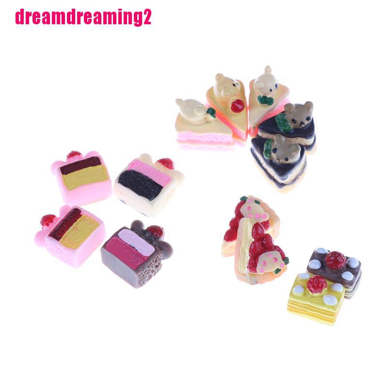 Bộ 5 Mô Hình Bánh Kem 3d Trang Trí Nhà Búp Bê