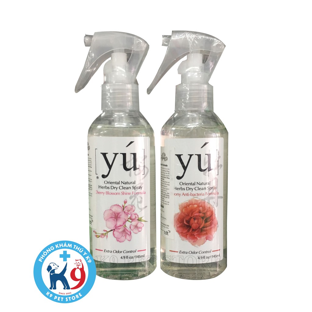 Xịt tắm khô Yu' (hương hoa anh đào, hương hoa mẫu đơn) 145ml
