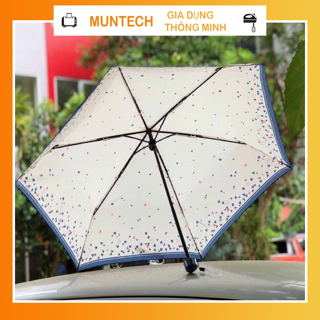 Ô dù che đi nắng mưa gấp gọn Hàng Nhật siêu nhẹ chỉ 200g rộng 90cm MUNTECH OD01