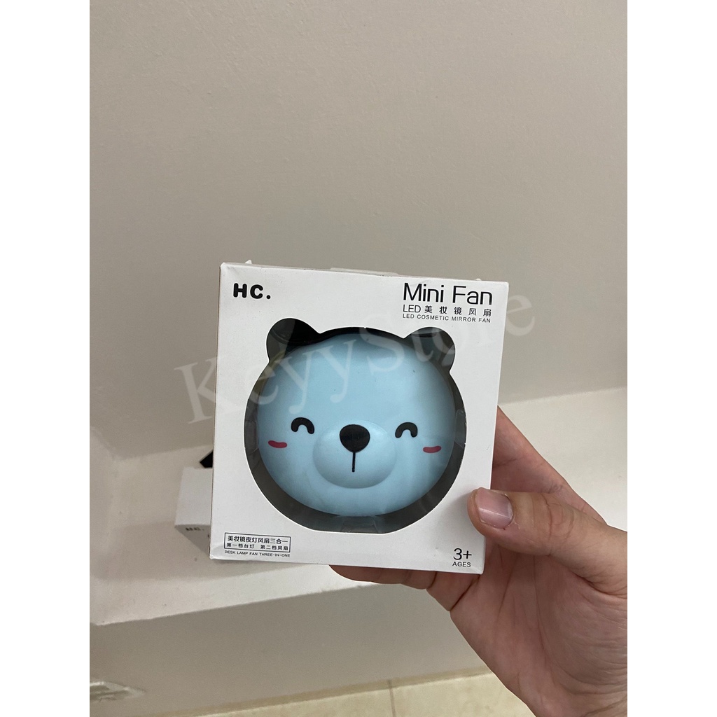 ❤️KeyyStore❤️ Quạt Mini Kiêm Gương Heo Con Tích Hợp Đèn LED Siêu Dễ Thương Quà Tặng Cho Bạn Gái Cực Xinh