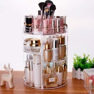 Kệ mỹ phẩm mica 3 tầng xoay 360 độ