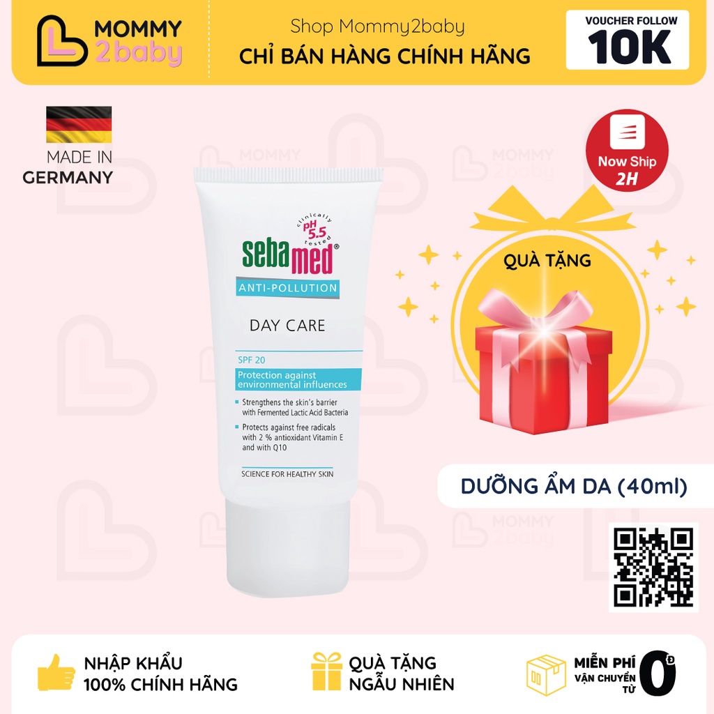 Chính Hãng_sKem dưỡng ẩm bảo vệ da chuyên sâu ban ngày SPF20 Sebamed Anti