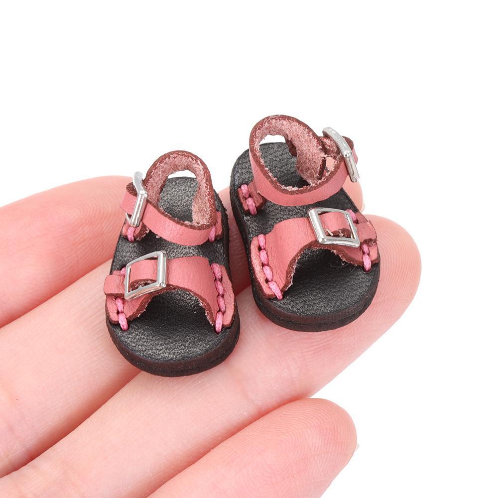 Giày Boot Da Bò Cho Búp Bê obitsu11GSCbody9OB11 Tỉ Lệ 1 / 11 OB11