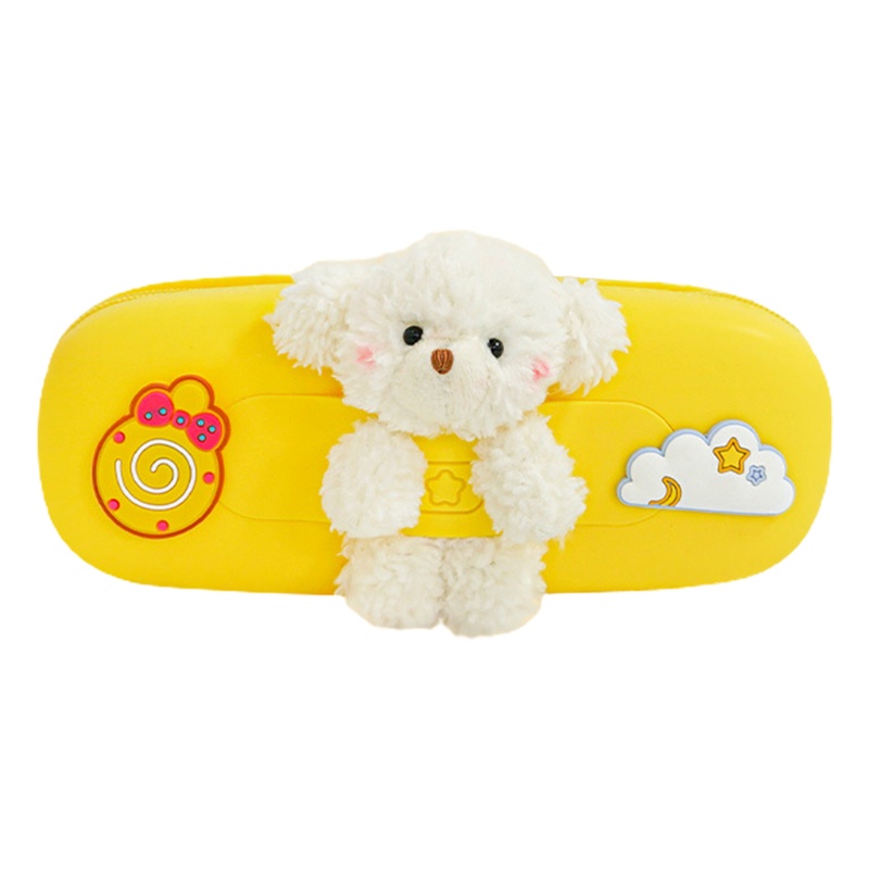 Bóp Viết Silicon Có Khóa Kéo Hình Gấu Bông Dễ Thương