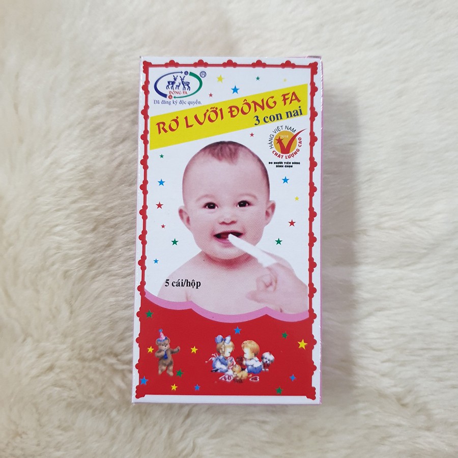 [SET 10 HỘP] Rơ lưỡi cho bé Đông Pha, tưa lưỡi vệ sinh cho bé sơ sinh 1 Hộp 5 miếng