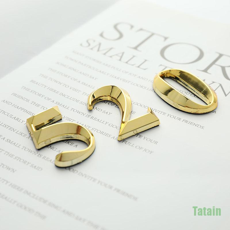Miếng dán tường kiểu số nhà màu vàng 5cm dành cho trang trí nhà cửa