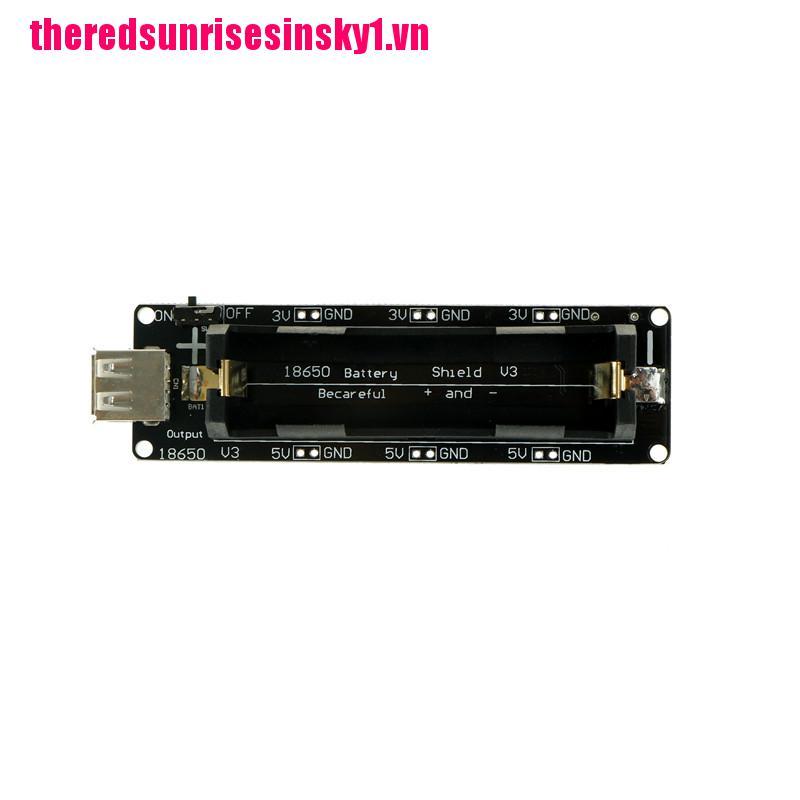 (3C) Tấm Pin Micro Usb Wemos Esp32 18650 V3 Esp-32 Led Cho Arduino Raspberry