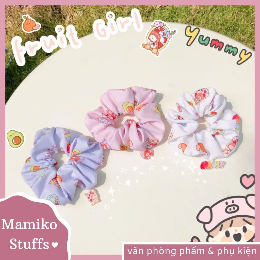 DÂY BUỘC TÓC, DÂY CỘT TÓC SCRUNCHIES BABY GIRL CÓ CHARM