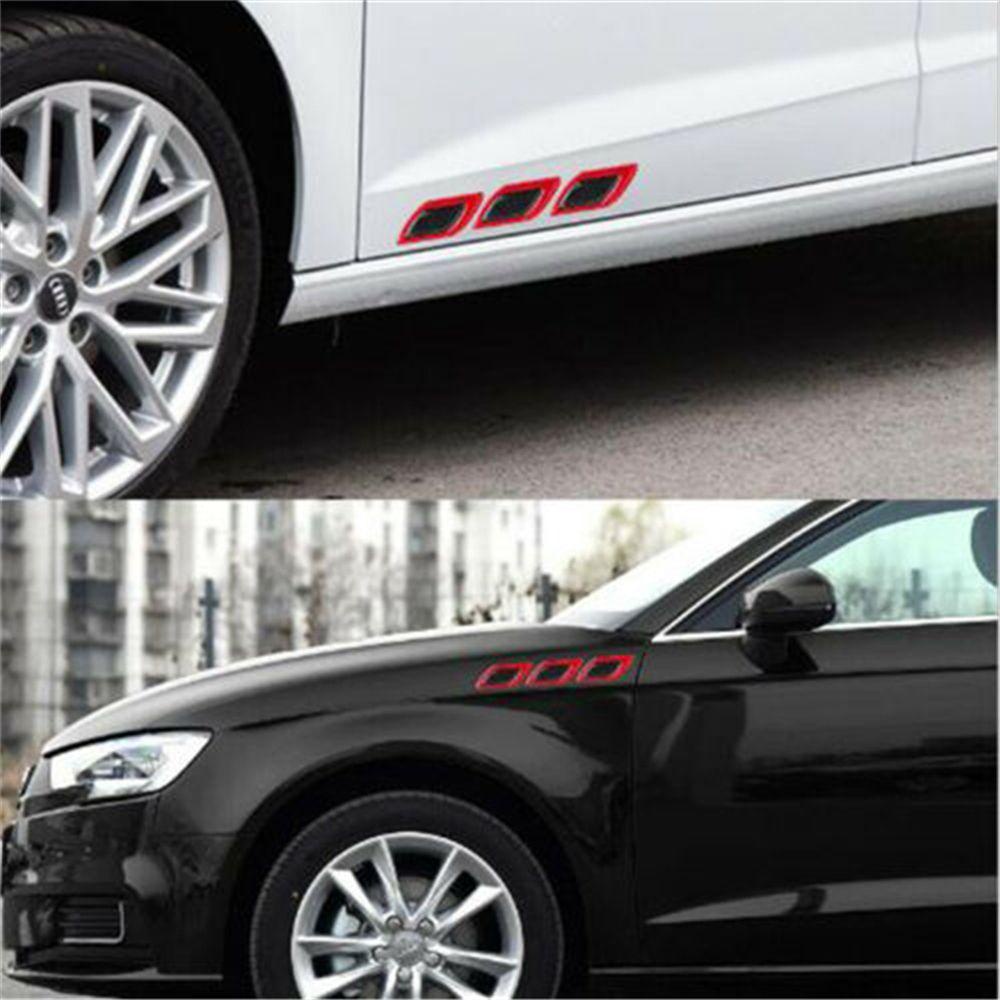 BTLIMER 6pcs/Set Car Reflective Stickers Accessories Decorative Car Exterior Universal Safety Safety Warning Sticker Anti-Scratch