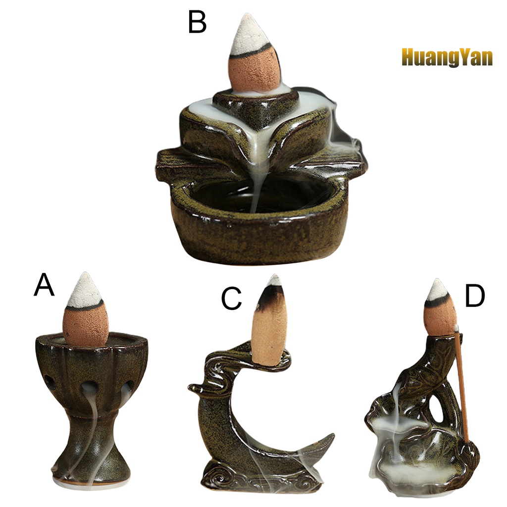 Giá Đỡ Đốt Trầm Hương Bằng Gốm Sứ Hình Thác Nước Độc Đáo Trang Trí Nhà Cửa