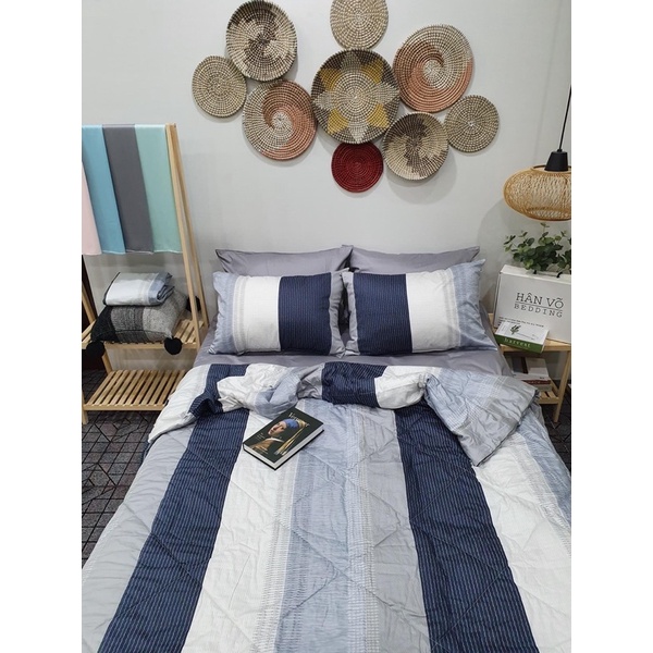 Bộ ga gối cotton Hàn Quốc họa tiết cho bé trai bé gái