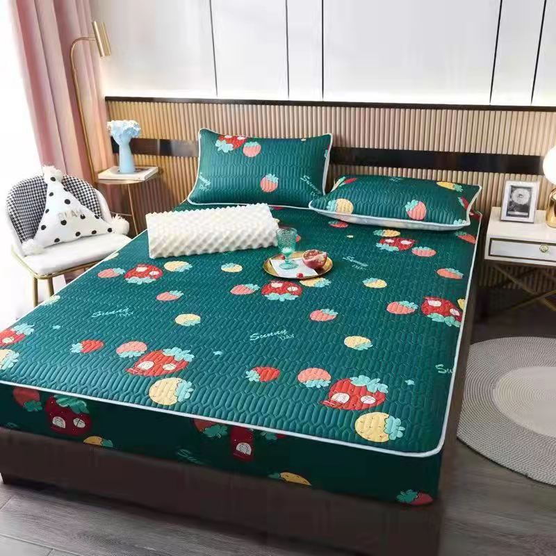Chiếu điều hòa cao su non, chiếu cao su non latex bọc đêm đến 30cm tặng kèm 2 vỏ gối MỚI
