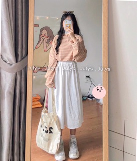 Chân váy xoè ulzzang (ảnh thật tự chụp kèm video)