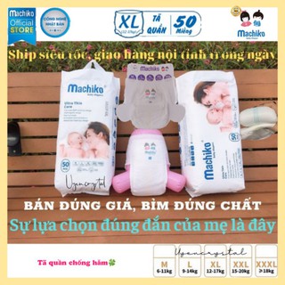 50 miếng tã bỉm Nhật bản quần Machiko size 1.M/2.L/3.XL/4.XXL/5.XXXL