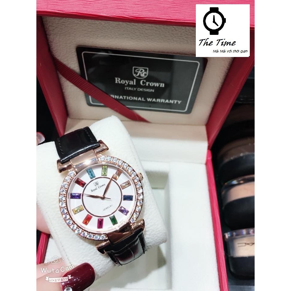 Đồng hồ nữ chính hãng Royal Crown 4640 Dây da các màu