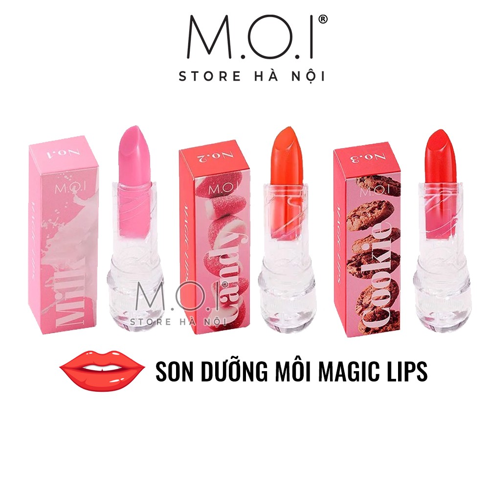 Son dưỡng môi Magic Lips 👄 Son dưỡng môi có màu M.O.I Cosmetics Hồ Ngọc Hà