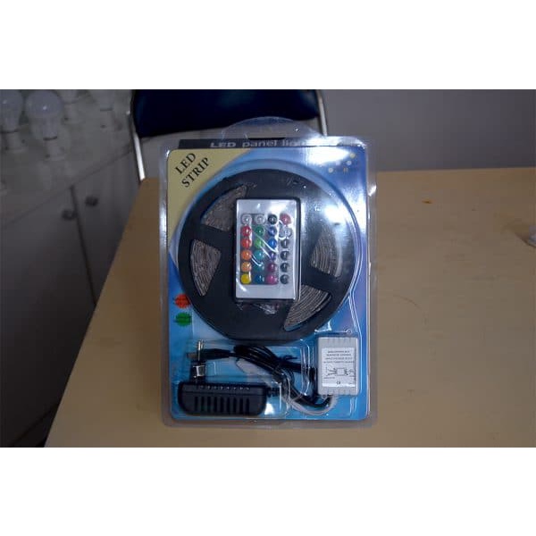 Bộ LED dây dán RGB5050 đổi mầu cuộn 5m & nguồn adaptor 12v 3A & điều khiển