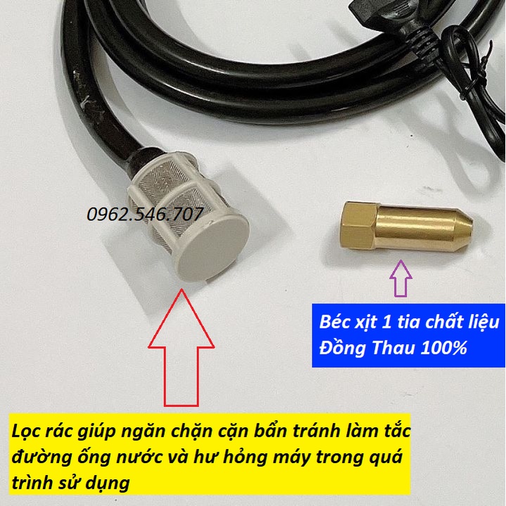 Bộ máy bơm rửa xe tăng áp lực nước mini 12v - máy rửa xe 12v