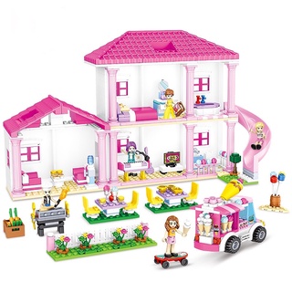 Đồ chơi con gái lắp ghép xếp hình biệt thự 3D-708pcs