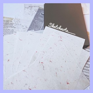 Giấy lụa ép hoa lá set 10 tờ (006)