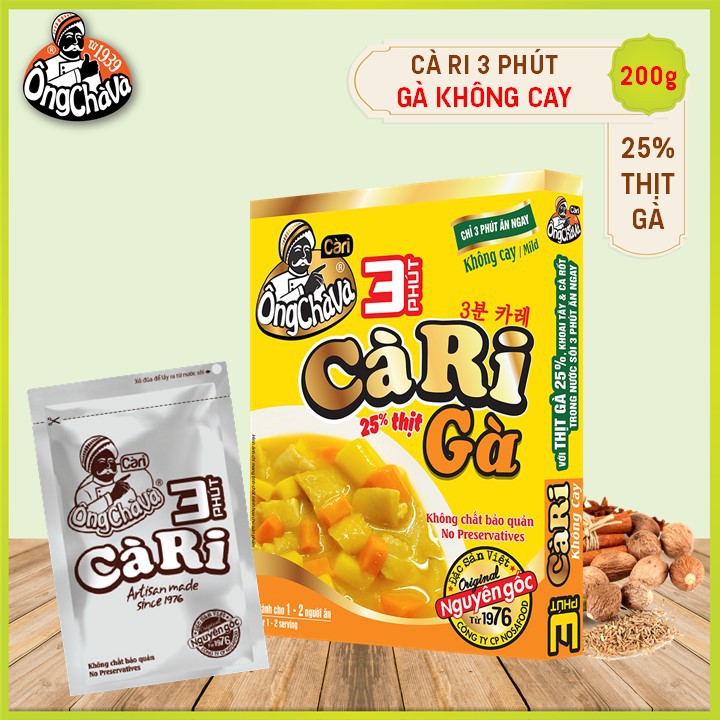 Cà Ri 3 Phút Gà Không Cay Ông Chà Và 200g