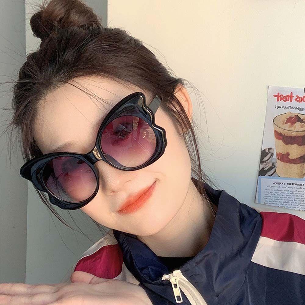 Kính Mát Chống Tia UV Gọng Lớn Hình Bướm Phong Cách Hàn Quốc Thời Trang Cho Nữ