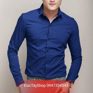 [CHỈ 3 NGÀY DUY NHÁT] Áo sơ mi nam body đẹp áo sơ mi nam màu xanh coban , sơ mi nam body hàn quốc