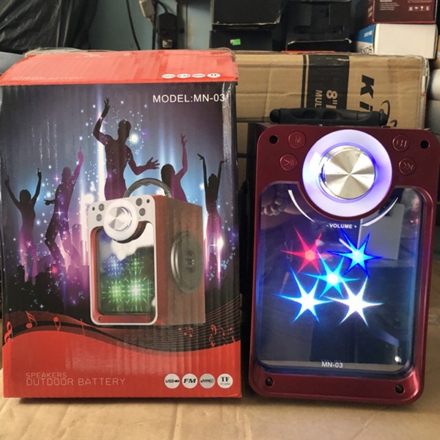 LOA karaoke bluetooth xách tay MN-03 có led có clip test