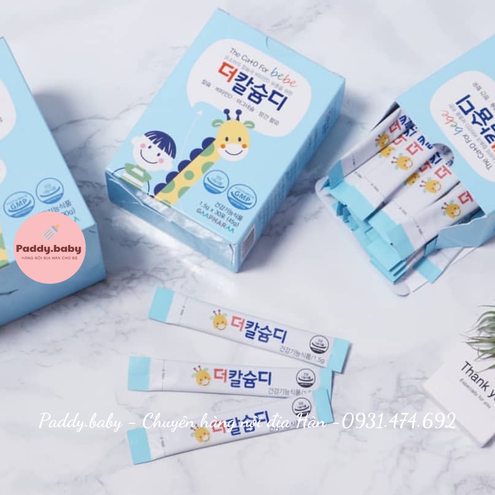 [Hàng Air] Canxi Hữu Cơ The Ca+D for bebe GM Pharm Hàn Quốc phát triển chiều cao cho bé từ 1y