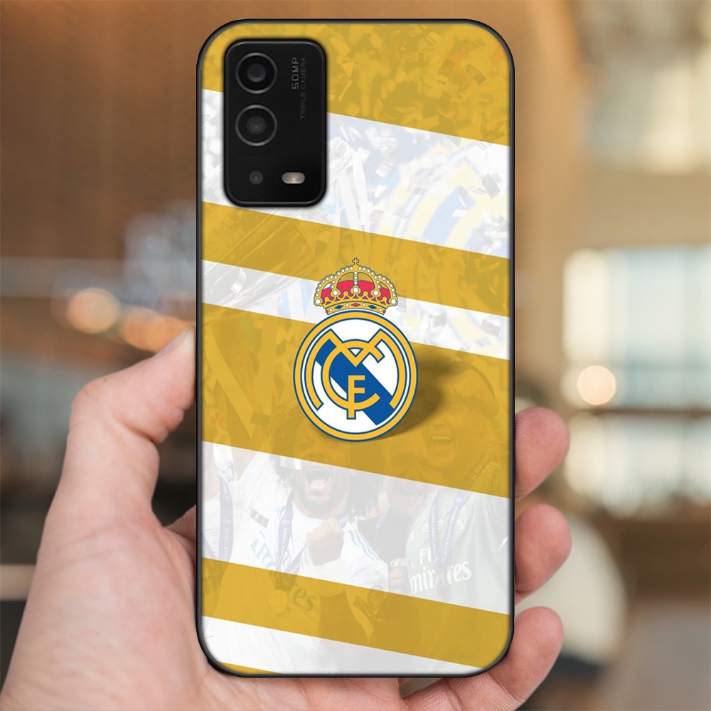 Ốp lưng Oppo A55 4G, A55 5G viền đen in hình Real Madrid