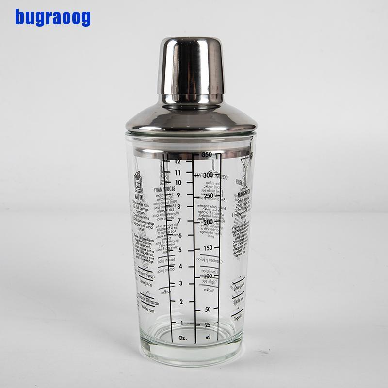 【bug】Martini Cocktail Shaker Scale Glass champagne Wine Beverage Mixer Shaker Bottle