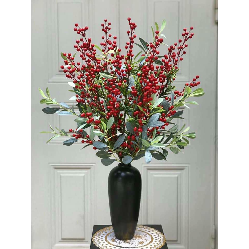 Lọ hoa gốm sứ Bát tràng/ bình bom đen