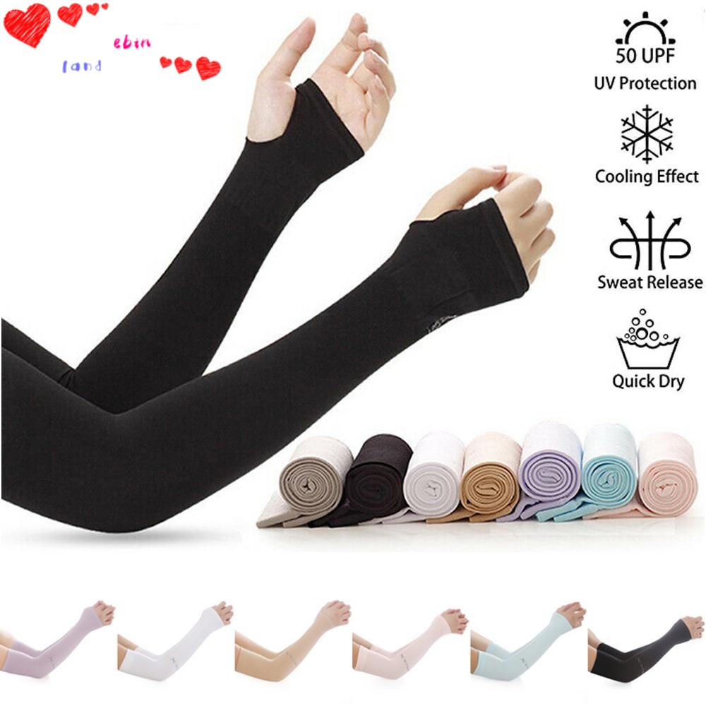 Găng cánh tay thể thao hở ngón làm mát bảo vệ chống nắng tùy chọn màu sắc