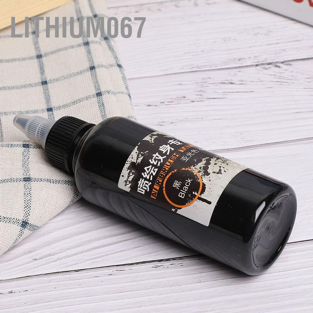 Lithium067 100ml Temporary Disposable Matte Tattoo Ink Colored Drawing Airbrush Pigment