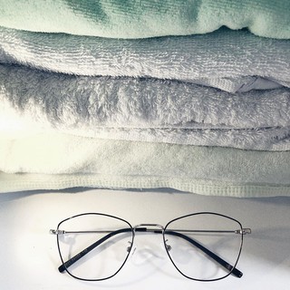 Kính cận thị cho học sinh Gọng kính mắt mèo kim loại Hàn Quốc