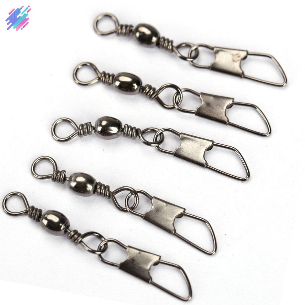 Set 100 khoen chống xoắn với khóa cài trong tiện dụng cho câu cá