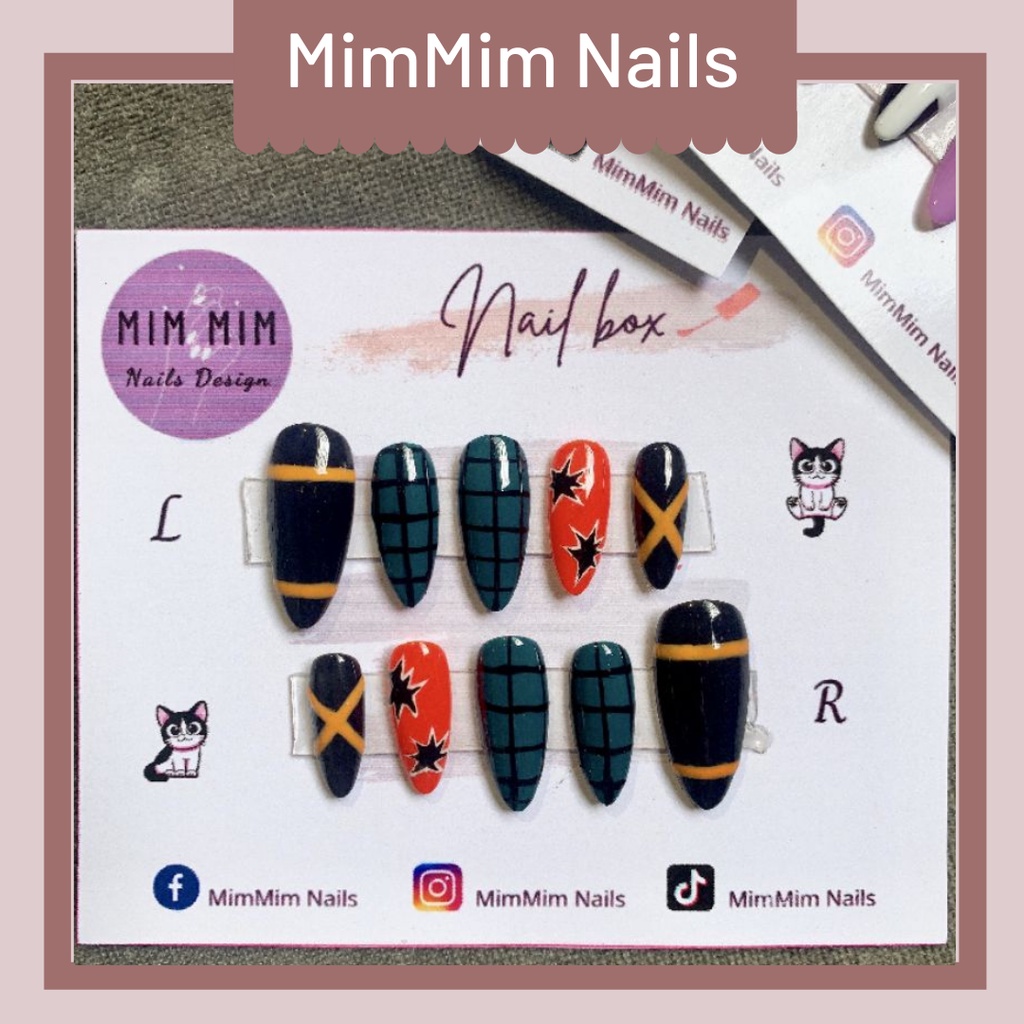 Nail box móng úp thiết kế Bakugou