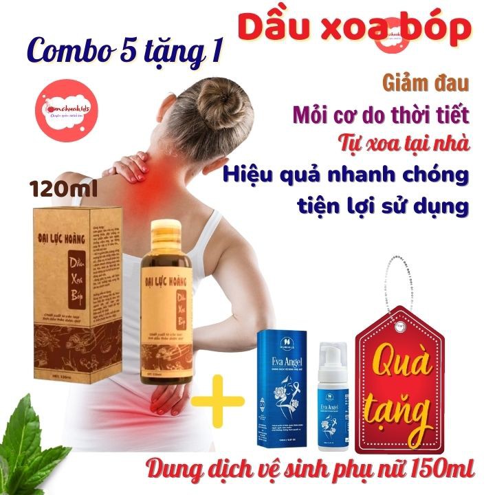 [Combo 5 tặng 1 - Dầu xoa bóp Đại Lực Hoàng 120ml- giải pháp hỗ trợ cơ xương khớp- Tomchuakids