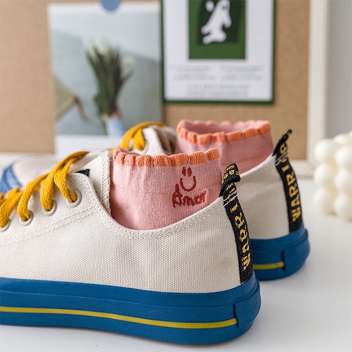 Tất Vớ Nữ Cổ Ngắn Cao Cấp Phong Cách Hàn Quốc Basic Nhiều Màu, Chất Cotton Thấm Hút Mồ Hôi Phối Đồ Cực Chất STA06