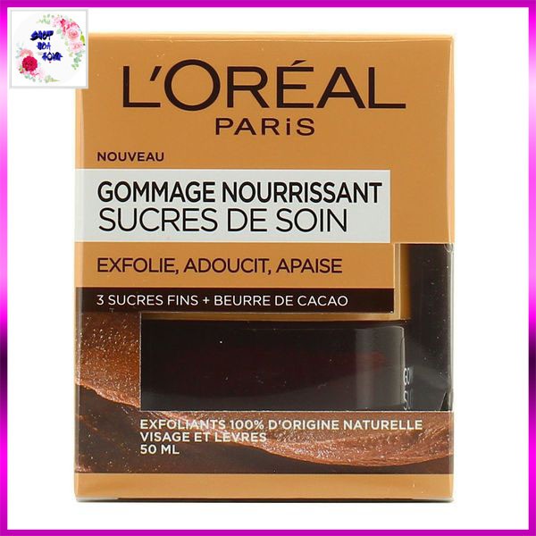 Tẩy Tế Bào Chết Mặt - Môi L'Oreal Paris Pure Sugar Nourish And Soften Ca Cao