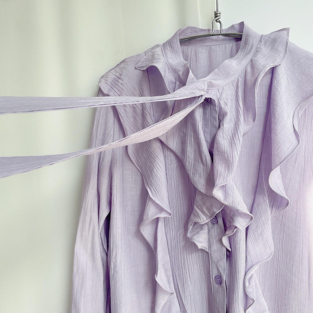 Áo Sơ Mi Voan Cổ Thắt Nơ Thanh Lịch 49763