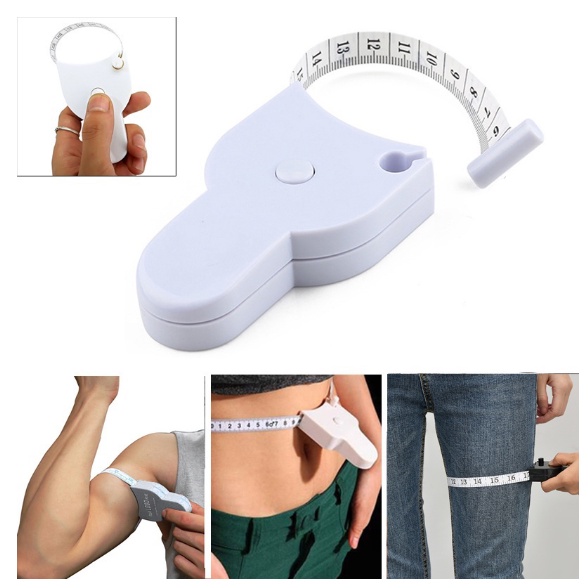 Thước dây rút đo cơ thể chữ Y tay cầm dài 150cm có nút bấm DUASHOP.