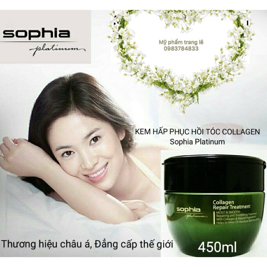 HẤP SOPHIA PLATIUM COLLAGEN REPAIR TREATMENT 450ML 1000ml 1500ml