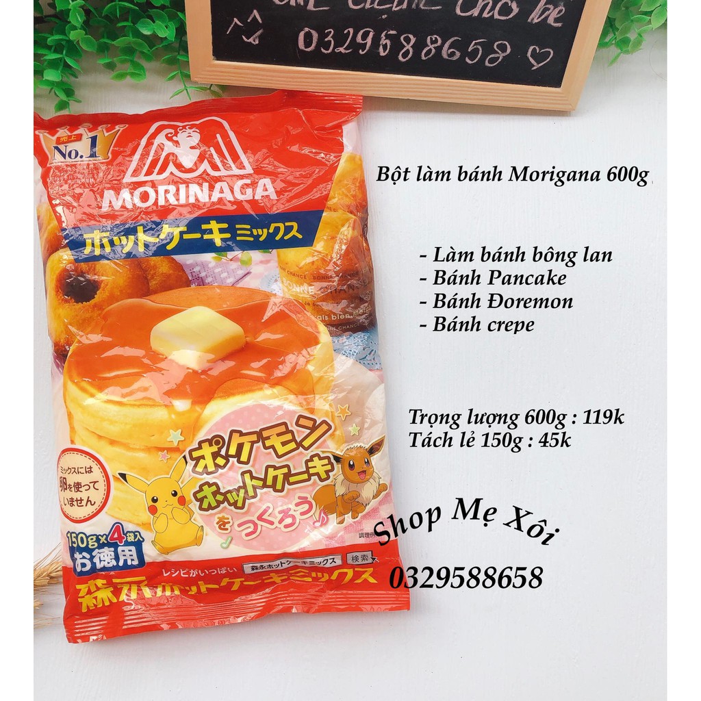 Bột làm bánh cho bé Morigana 600g ( có tách lẻ 150g ) Date 2023