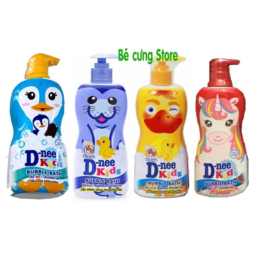 Sữa tắm gội Dnee Kid hình thú 400ml Thái Lan (date 01/2024, có 4 màu)