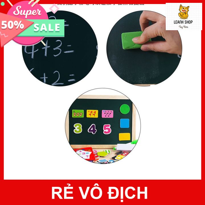 Đồ Chơi Giáo Dục Bộ Tranh Ghép Nam Châm 2 Mặt Bằng Gỗ Cho Bé Sáng Tạo