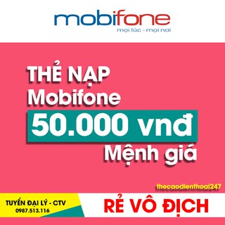 Thẻ cào mobi 50k - có mymobi hoặc otp