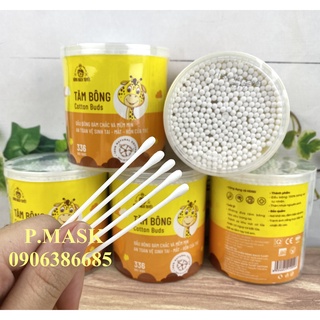 Tăm Bông Cho Bé 336 Que Hộp Tròn Xoay Merigo Bông Bạch Tuyết - Tăm Bông Kotton Cari For Kid HỘP TRÒN Bông Bạch Tuyết