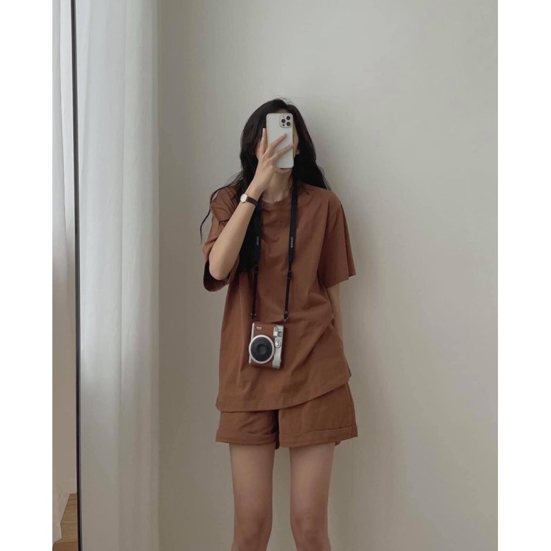 SET TRƠN THỤNG CỘC TAY NỮ 🌸Bộ quần short đùi áo thun from rộng tay lỡ, sooc phông mặc ở nhà ulzzang🌸 | BigBuy360 - bigbuy360.vn
